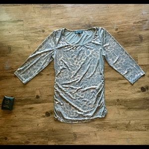 I.N. Studio Leopard Print Blouse